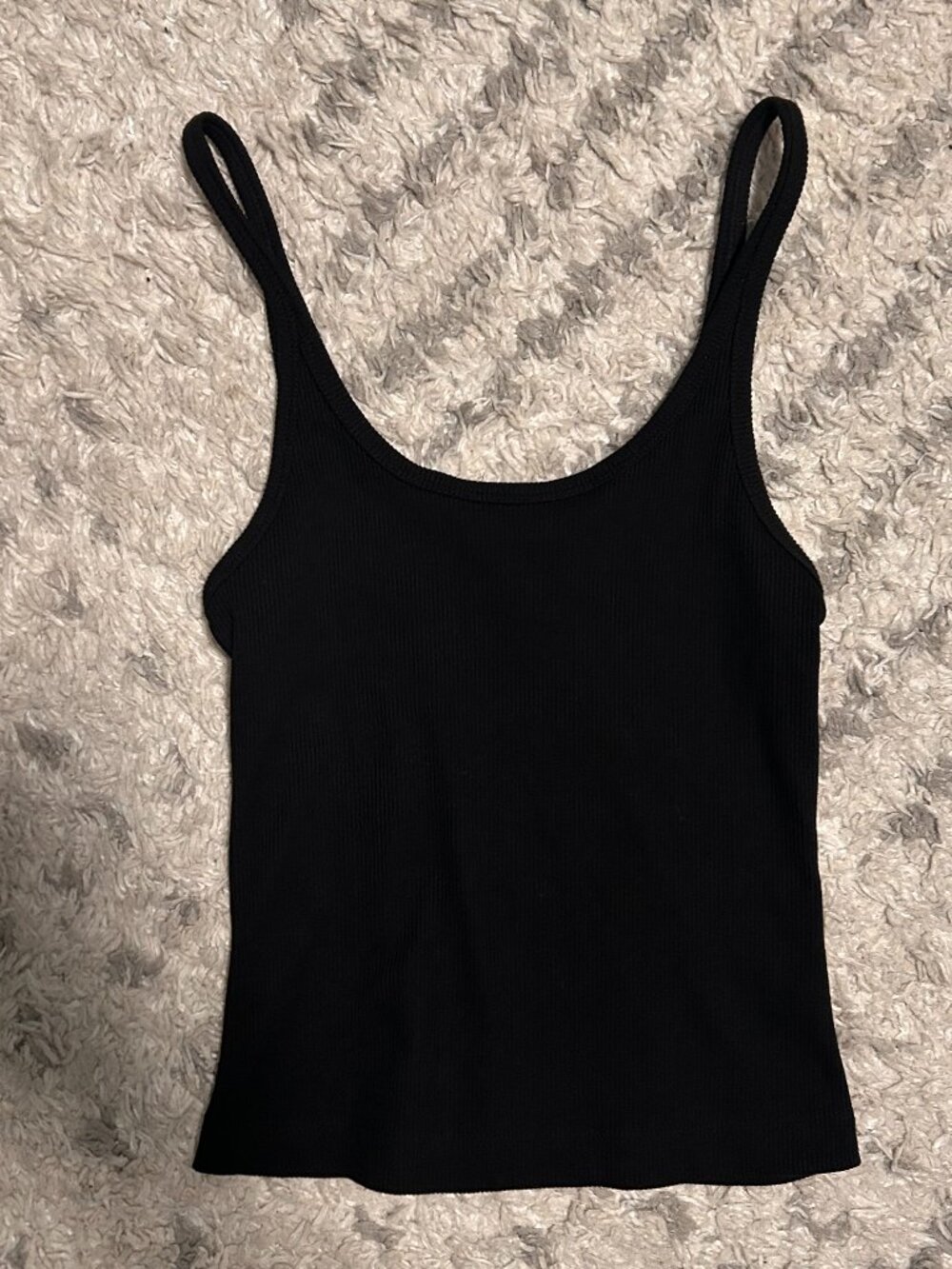 3/$15 🟣 H&M Black Ribbed Tank Top, Size x-small